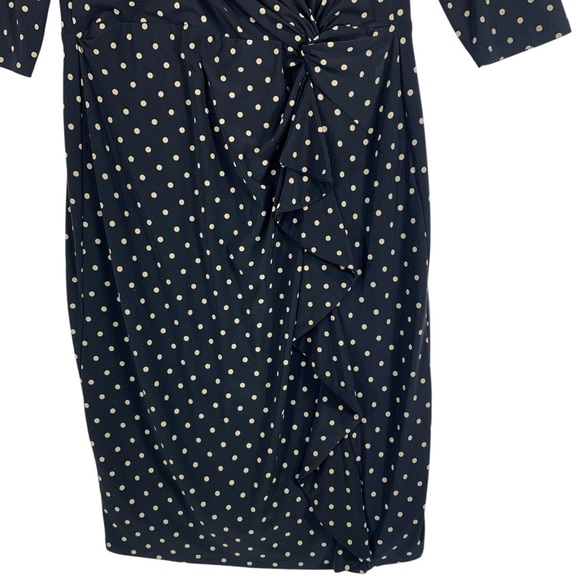 Ralph Lauren Black Polka Dot Dress size 14 - Picture 4 of 12